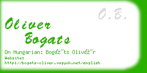 oliver bogats business card